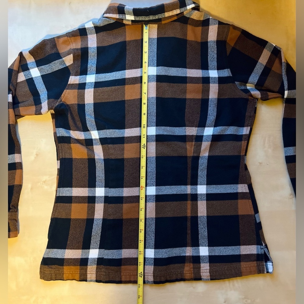 Patagonia Organic Cotton Flannel Plaid Shirt women’s size 12 - Picture 5 of 7
